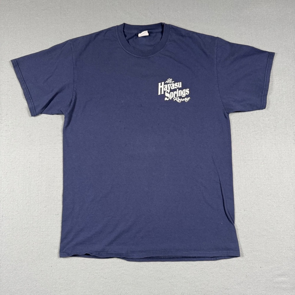 Port & Company Havasu Springs Resort T Shirt Mens Large Navy Blue Lake Havasu AZ
